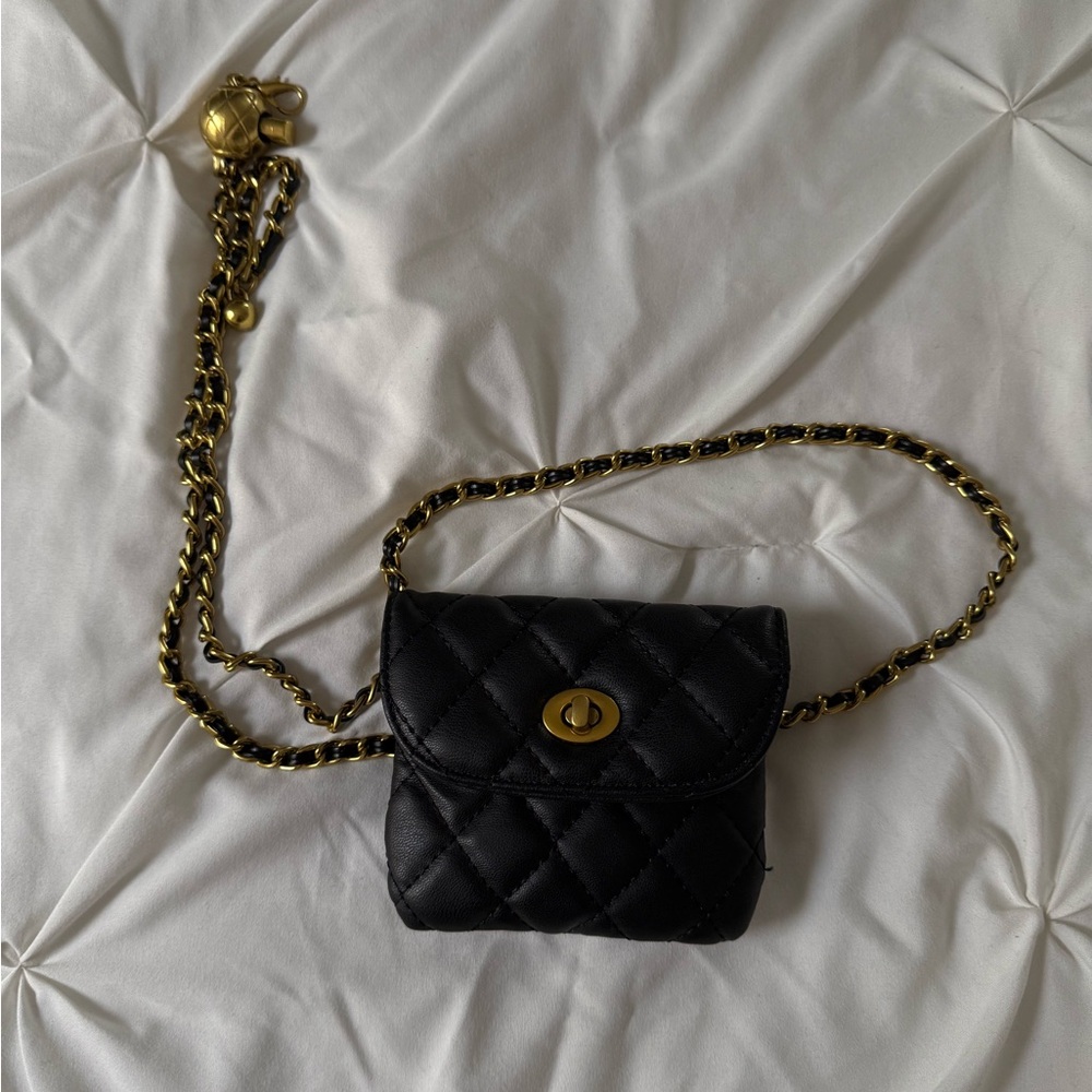 women’s PU leather waist bag